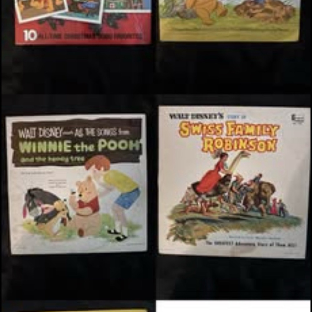 Walt Disney 14 Vintage Disney Storybook Vinyl Records – Bundle